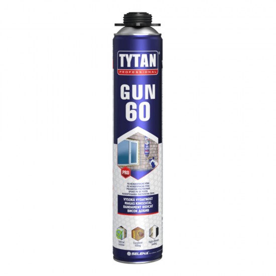 Tytan 60 Pro pentru Pistol, Spumă Poliuretanică 750 ml Tytan 60 Pro pentru Pistol, Spumă Poliuretanică 750 ml